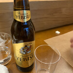 銀座 八五 - ビール小瓶　エビス