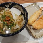 Bukkake Furuichi - 汁うどん440円 エビ天160円 とり天150円