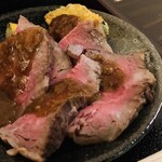 Secchuu Shun Sai Kagetsu - 国産牛もも肉のローストビーフ ドアップ(折衷特別松華堂御-華- 1,880yen)