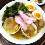 金町製麺 - 貝ガーリックそば