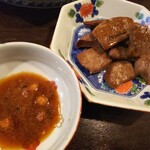 金町製麺 - 豚レバー焼き　400円