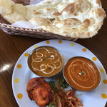 印度屋キッチン - 2カレーセット（チキン・キーマ）辛口