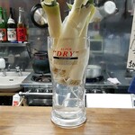 串焼き 巴 - 調理前の下仁田ネギ