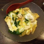 金町製麺 - 下仁田ネギの卵とじ　400円