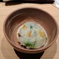 匠 進吾 - 里芋のすり流し、春菊と舞茸