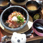 海鮮丼 佐政 - 沼津名産干物となめろう丼 Stone Roasted Numazu Dried Fish and Miso based Fish Tartar Rice Bowl！♪☆(*^o^*)