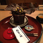 美山荘 - 銀杏みそ朴葉焼