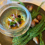 レストラン マノワ - アワビの冷製