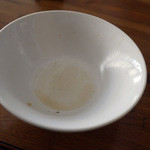 自家製麺 伊藤 - 　スープは私も嫁も完食！