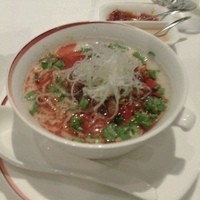 龍天門 - 担々麺 3人でシェアした状態