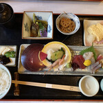 Fudouzaka Kikuchi - お刺身御膳　白身のお魚のお味がとても素晴らしい