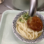 うどん さか枝 - メンチカツが熱々に‼︎