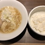 鴨出汁中華蕎麦 麺屋yoshiki - 鴨出汁塩そば＋小ライス