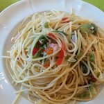 Itarian Resutoran Torikorore - 日替りパスタ：彩り野菜のペペロンチーノ