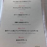 Fish Bank TOKYO - メニュー