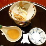 渡風亭 - 油物（百合根鹿の子揚げ）