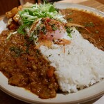 アオヤギ食堂 - あいがけカレー（1100円）