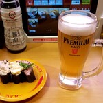 スシロー - 生ビール：480円+税