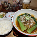 担々麺　錦城 - 酸辣湯麺とスープ茶漬けセット