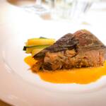 コート ドール - ・子羊とナスのムサカ トロリとした食感に、ごろりと入って弾力ある子羊の肉。