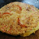 お好み焼き 与里路 - 焼くのを大将にお任せしました⑤