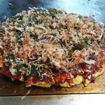 Okonomiyaki Yorimichi - 焼くのを大将にお任せしました⑩
