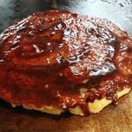 お好み焼き 与里路 - 焼くのを大将にお任せしました⑦