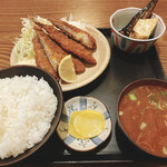 Doufuu - 鯵フライ定食(1000円)