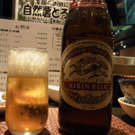 Gyuutan Sumiyaki Rikyuu - 瓶ビールも追加しちゃいました(^_^;)