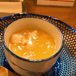 スシコーヒー - 車海老のあんかけ茶碗蒸し