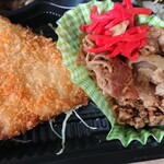 Hokahoka Taishou - アジフライ、豚しょうが焼き