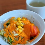 バンチャガル - サラダ、スープ（Ｂセット 野菜カレーセット）