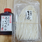 日の出製麺所 - 生さぬきうどん(368円), オリジナルつゆだし(432円)