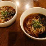 Sapporo kaitakushi - 〆の稲庭うどん、冷と温両方頼んだ