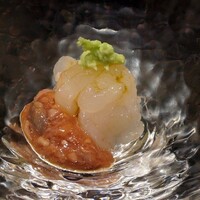 鮨 おとわ - 白エビ，鯛の酒盗