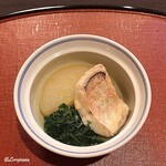 御料理 寺沢 - 甘鯛､蕪､菊菜の炊合せ