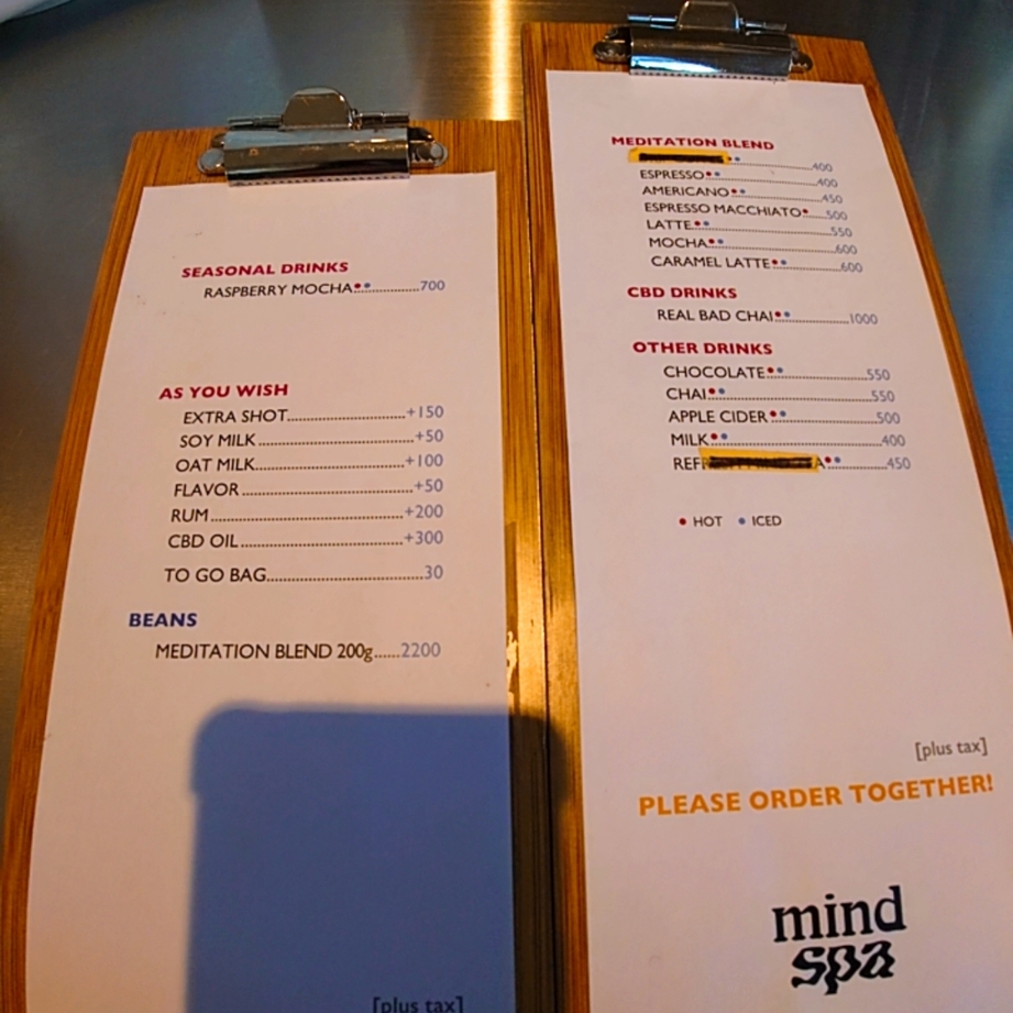 メニュー写真 : マインドスパ （mind spa） - 小伝馬町/カフェ
