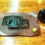 新潟古町 藪そば - 焼き海苔。焙炉が無いのが残念。