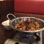 中華料理 川菜 - 鶏肉干し鍋＆ライス
