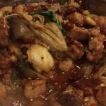 中華料理 川菜 - 鶏肉干し鍋の具材