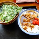 立喰そば 大むら - 料理写真:カレーセット、春菊天