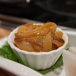 鮨 蒼井 - いかの塩辛　いかの身は少し干してあるので旨味が凝縮されています