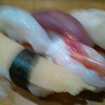鮨政 - 上生寿司①（ピンボケ）