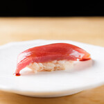 Natural raw bluefin tuna lean meat