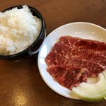 ながぬま食堂 - さんきゅーカルビ390円 ご飯（大）200円