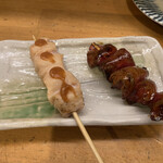 炭火串焼 鳥福 - レバーとささみ梅