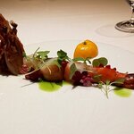 リストランテKubotsu - 宮崎産足赤海老のサラダ仕立て　熊野香酢の香り（2020.12）