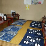 Soba Doko Ro Takinoya - 照明が消され入店から退店まで1人の客も座ることがなかった座敷。