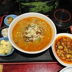 天府 - 担々麺とミニ麻婆豆腐と白飯セット