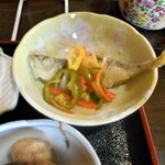 あおぞら食堂 - 定食の小鉢・アジの南蛮漬け